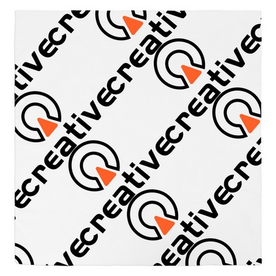 22" X 22" Polyester Sublimated Square Bandanna